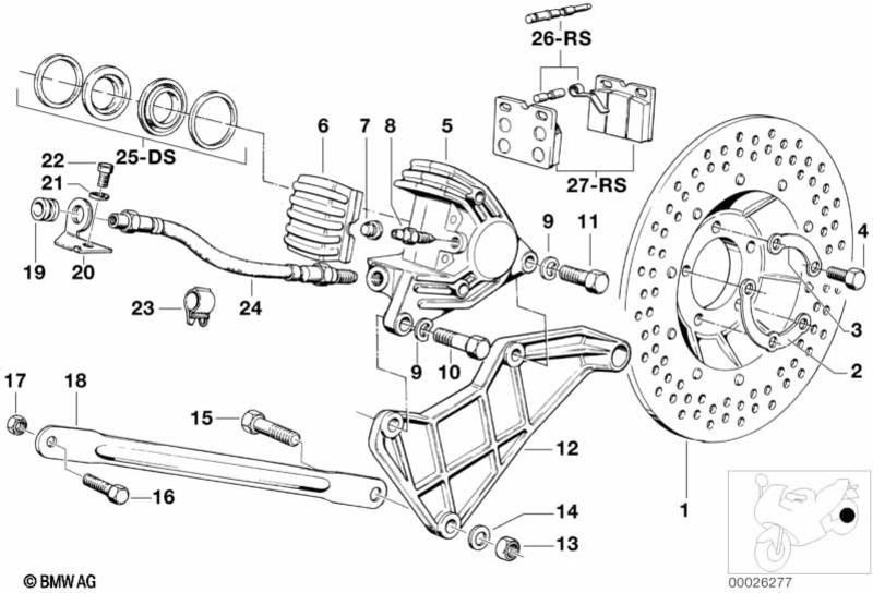 BMW本物のブレーキキャリア（34311236230）| 34311236230