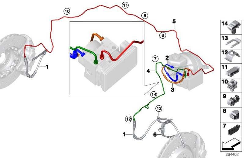 BMW純正パイプラインDSC Hydroaggregate-M12-M10（34322284891）| 3432284891