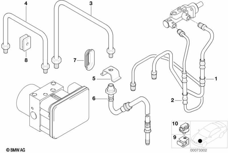 BMW純正パイプラインM10/M12-849mm（34326752202）| 34326752202