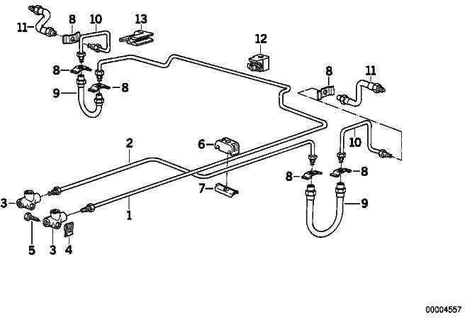 BMW純正パイプラインM10/M10-4227mm 7シリーズ（34326755711）| 34326755711