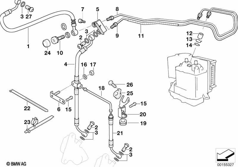 BMW本物のブレーキラインは正面に戻ります（34327676976）| 34327676976