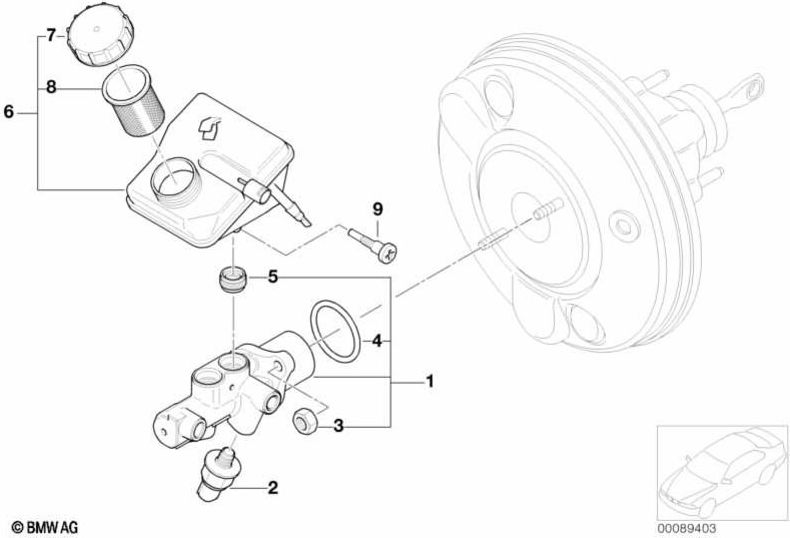 BMW本物のメインブレーキシリンダーDSC（34336785668）| 34336785668
