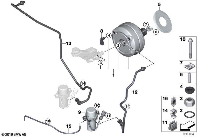 BMW純正ブレーキパワーアンプ（34336858913）| 34336858913