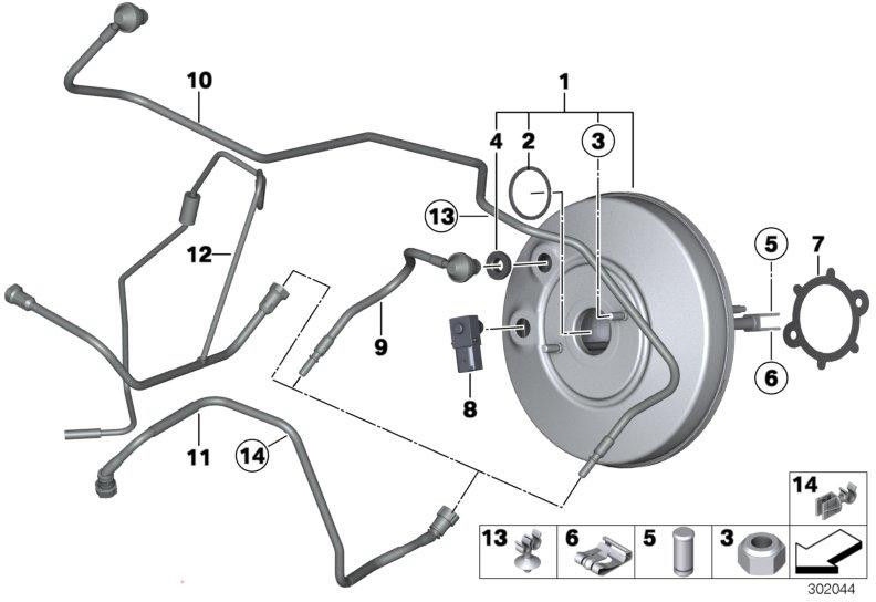 BMW本物のブレーキパワーアンプ（34336863500）| 34336863500