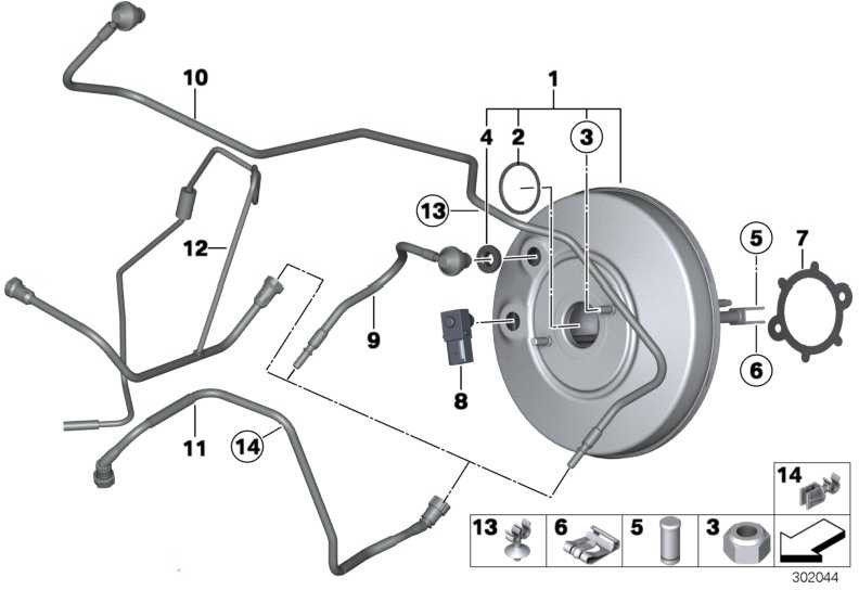 BMW本物のブレーキパワーアンプミニ（34336863539）| 34336863539