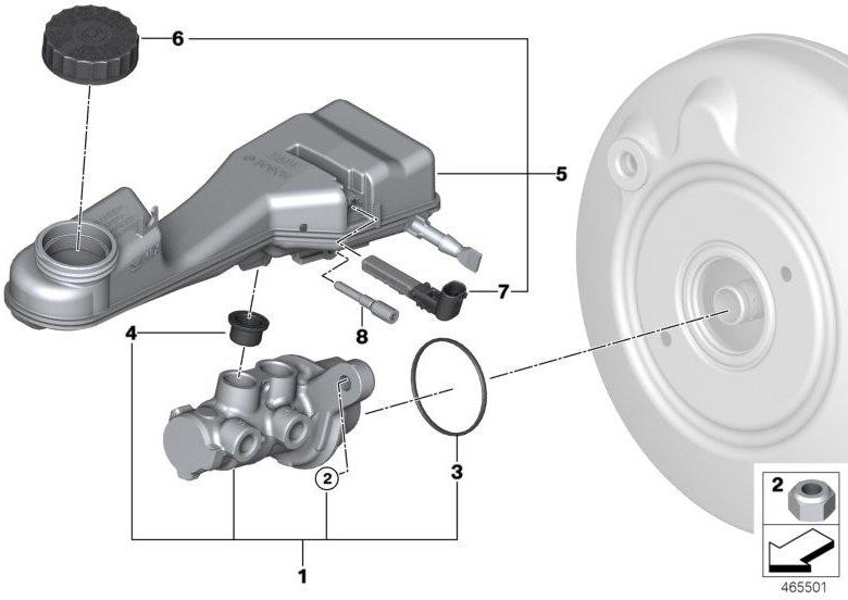 BMW純正メインブレーキシリンダー（34336868997）| 34336868997