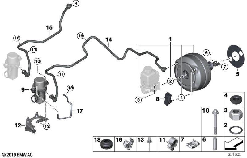 BMW純正シールブレーキパワーアンプ（34336873409）| 34336873409