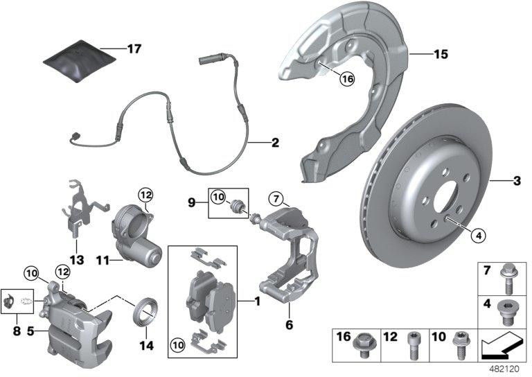 BMW背面にある本物のブレーキパッドセンサー（34356870350）| 34356870350