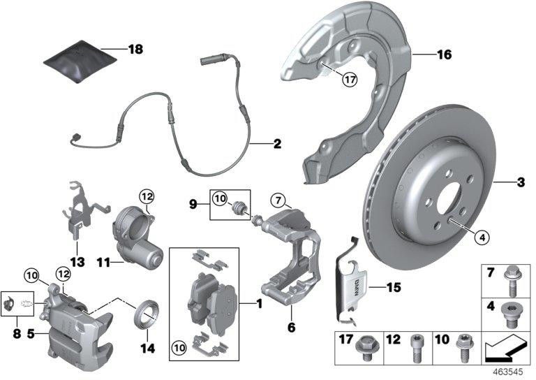 BMW背面にある本物のブレーキパッドセンサー（34356870352）| 34356870352