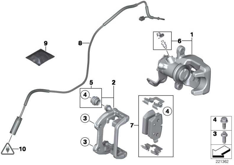 BMW Back Miniの本物のブレーキパッドセンサー（34359804834）| 34359804834