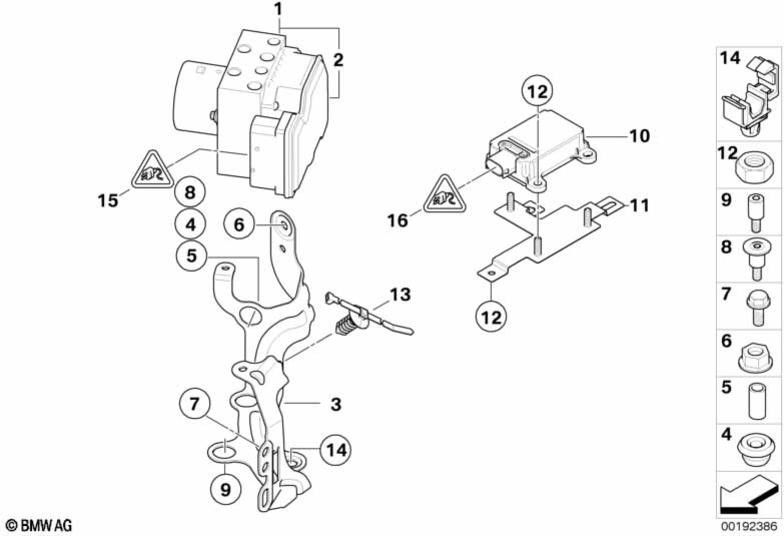 BMW本物のホルダー油圧ユニット（34516790485）| 34516790485