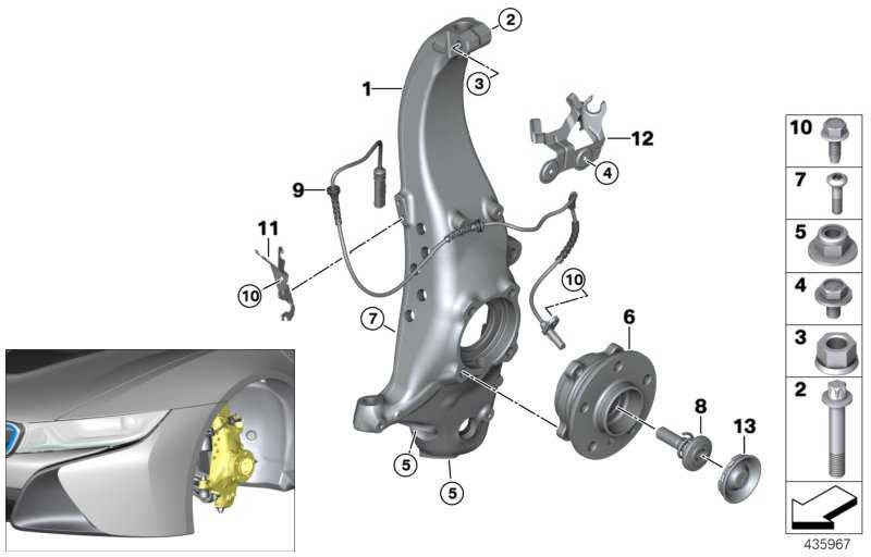 BMW純正ホルターブレーキホースフロント左i8（34526858409）| 34526858409