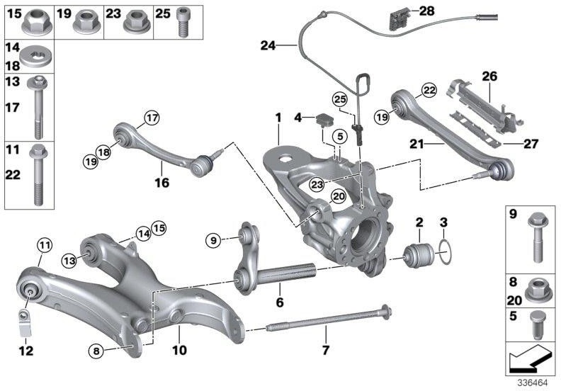 左のBMW純正ラインホルダー（34526859537）| 34526859537