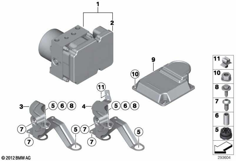BMW純正修理セットコントロールユニットDSC（34526862251）| 34526862251