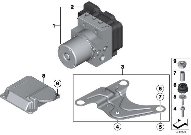 BMW本物の修理セットコントロールユニットDSC（34526876910）| 34526876910