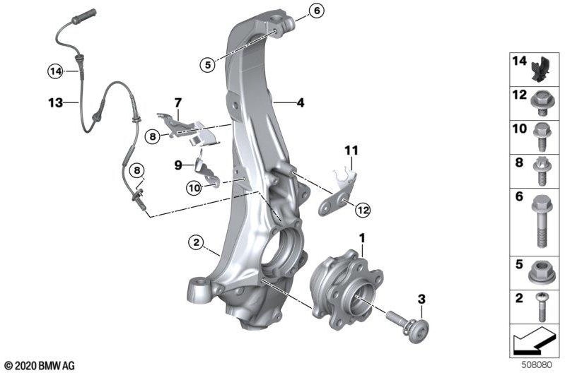 BMW本物のホイールスピードセンサー（34526895655）| 34526895655