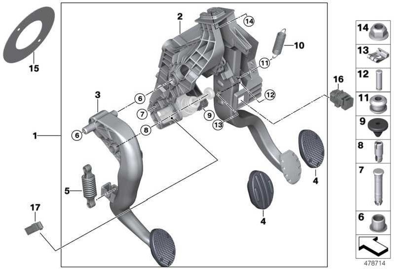 BMW純正フットレバー作業完全（35006870827）| 35006870827