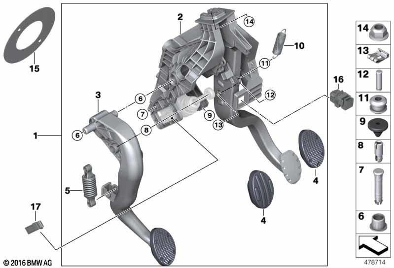 BMW純正フットレバー作業完全（35006870844）| 35006870844