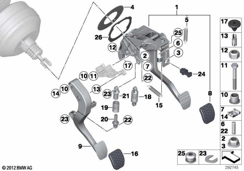 BMW純正フットレバー作業完全（35006876793）| 35006876793