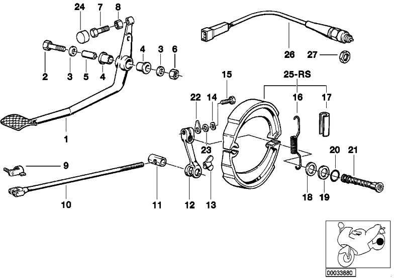 BMW本物のブレーキノッケ（35212310896）| 35212310896