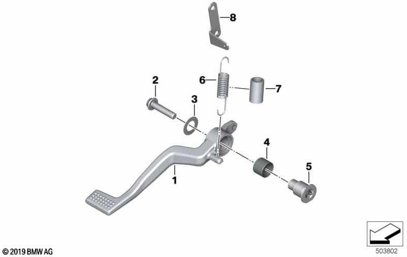 BMW本物のフットブレーキレバー（35218404600）| 35218404600