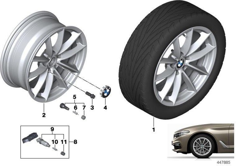 BMW本物のradelectronicsモジュールRDCI M.ネジバルブ315MHz（3610687146）| 36106887146