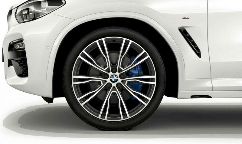 BMW純正Alufelge V-Speiche 726 Bicolor（Orbitgrey / Glossy）9.5J X 21 ET 43リアアクスルX3 G01 X4 G02 | 36108043671