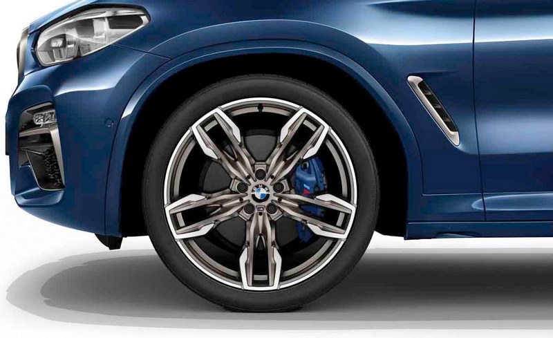 BMW純正Alufelge M double -Pakes 718 Bicolor（Titanium Matt / Hard -screen）9.5J X 21 ET 43 HINTER車軸X3 G01 X4 G02 | 36108053456
