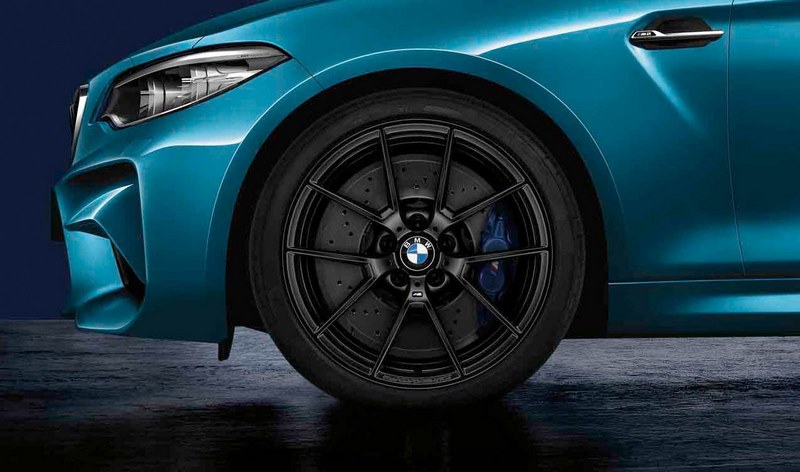 BMW本物のアルフェルジMパフォーマンスY-スペイチェ763ジェットブラックユニ9J X 19 ET 29 VORDE AXLE M2 F87 | 36108089344