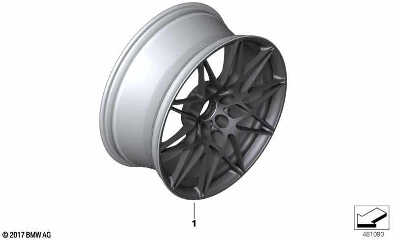 BMW本物の風車ライトメタルorbitgrey 10JX20（36108090195）| 36108090195