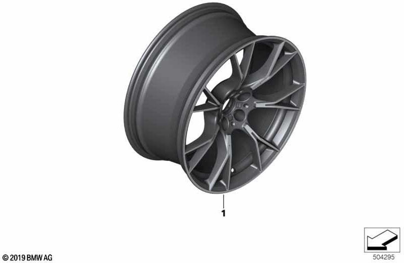 BMW本物のウィンドルホイールライトメタル9.5JX20 ET28（36108746117）| 36108746117