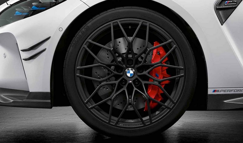 BMW本物のアルフェルジMクロス - スポーク1000ジェットブラックマット9.5J x 20 ET 20フロントアクスルM3 G80 M4 G82 | 36109502044