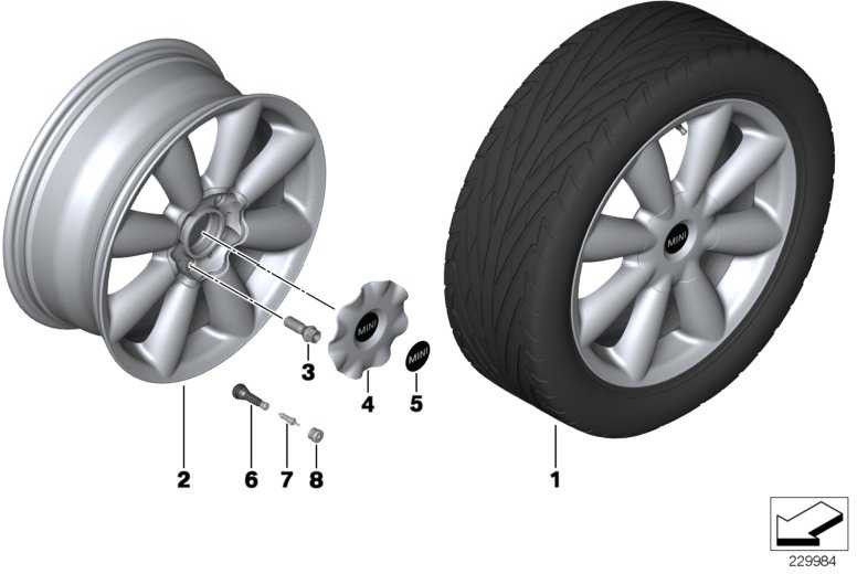 BMW本物のhabenカバーorbitgrey 18 "mini（36109813648）| 36109813648