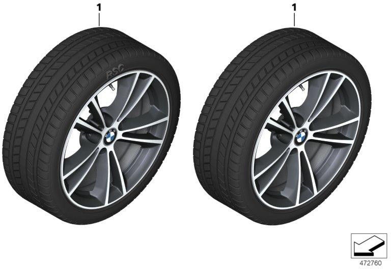 BMW本物のRDC完全な完全な冬Ferricgrey 225/55R17 97H（36110049750）| 36110049750