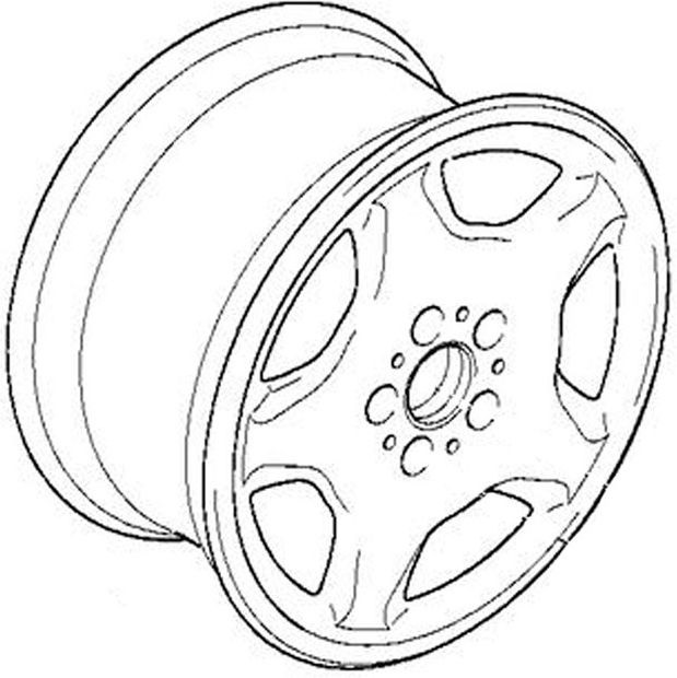 BMW本物のAlufelge FlachStern-Styling 16 Silver 7J X 16 ET 20フロントアクスル /リアアクスル5シリーズE34 | 36111092094