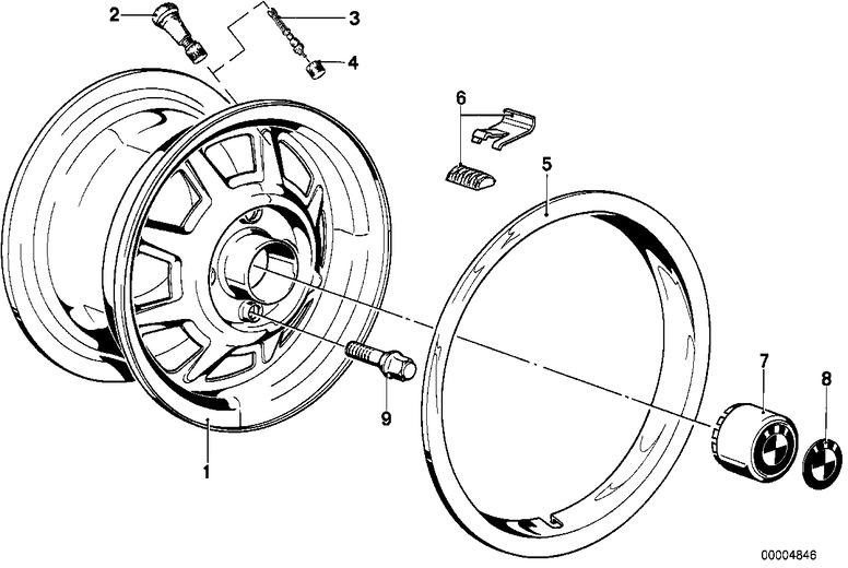 BMW本物の風車51/2JX13 ET18（3611116430）| 36111116430