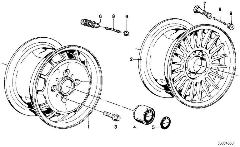 BMW本物のディスクホイールライトメタル51/2x13 ET18（36111118306）| 3611118306