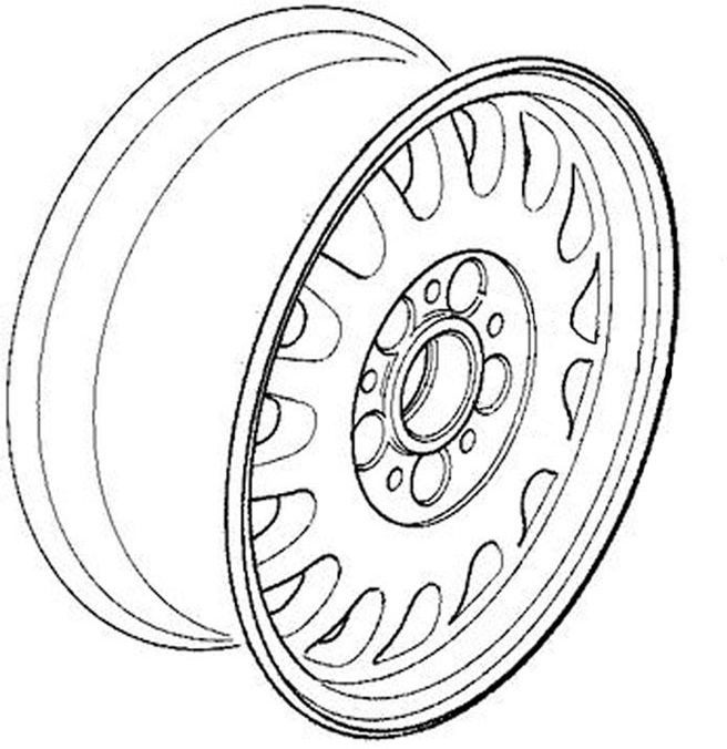 BMW本物のAlufelge Classic-Styling 6 Silver 7.5j x 16 et 54フロントアクスル /リアアクスル5シリーズE34 | 36111180097