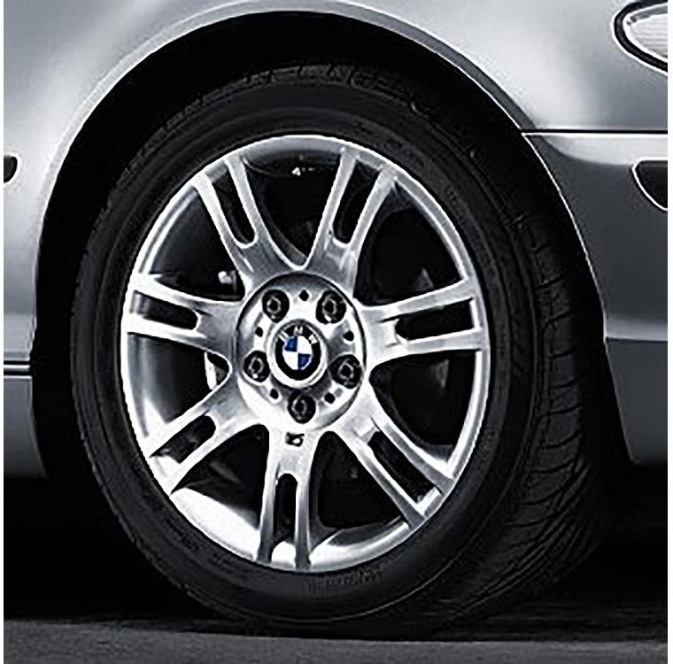BMW本物のアルフェルジMダブルペーク97シルバー8.5J x 17 ET 50リアアクスル3シリーズE46 | 36112282360