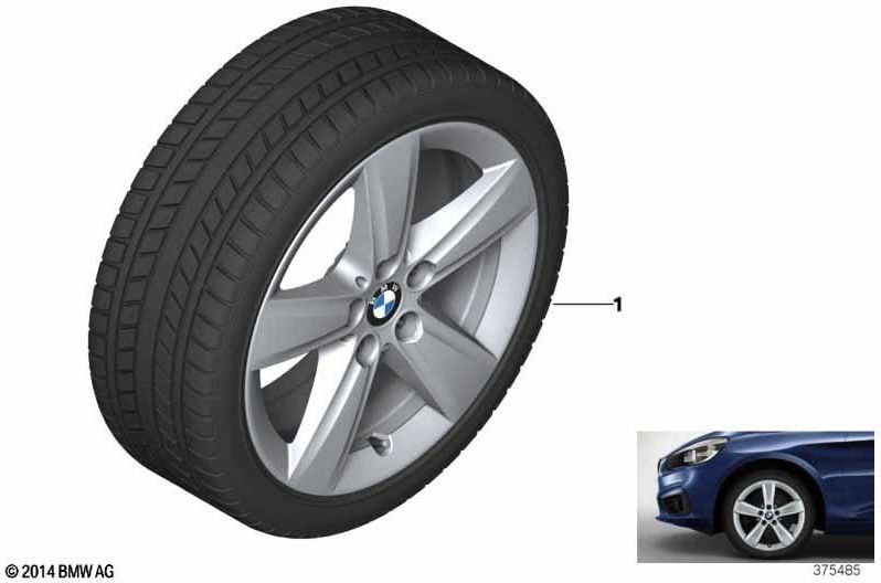 BMW本物のrdci完全コンパートコンプリートウィンターLMスパイク205/55R17 95T（36112451026）| 36112451026