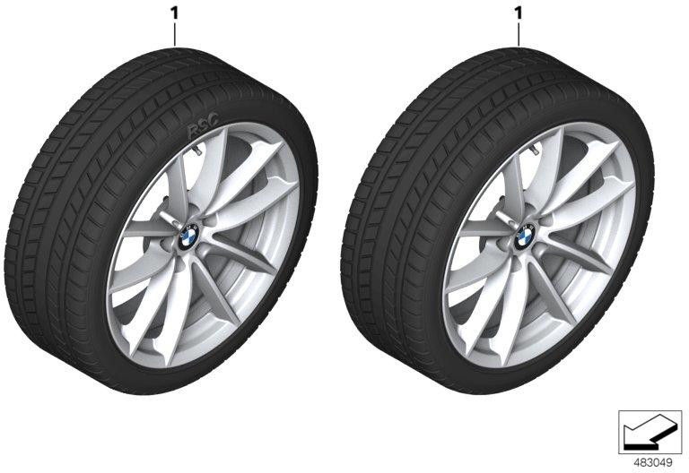 BMW純正RDC完全な完全冬LMソフトコンパウンド225/60R18 104T（3611246315）| 3611246315