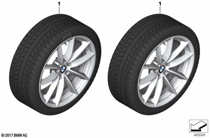 BMW純正RDC完全な完全冬LMソフトコンパウンド225/60R18 104T（36112463323）| 36112463323