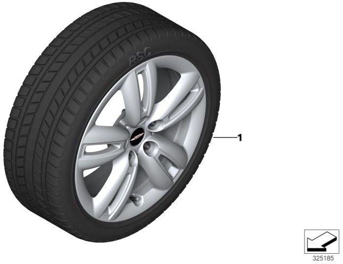 BMW純正rdci完全コンパートコンプリートウィンターLMソフトコンパウンド205/45R17 88T（3611246339）| 3611246339