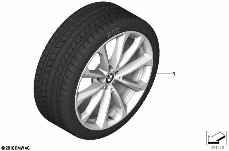 BMW本物のRDC完全な完全冬LMスパイク255/55R20 110T（36112463421）| 36112463421