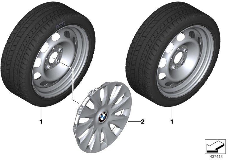 BMW純正rdci完全な完全な冬のスタール205/60R16 96H（36112464244）| 36112464244