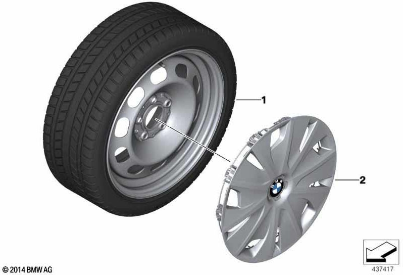 BMW本物のRDC修了ウィンタースタール205/55R16 91H（36112471494）| 36112471494