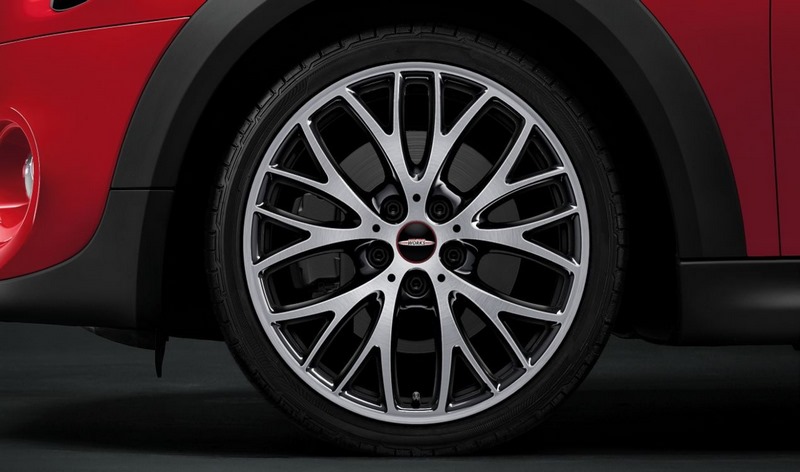 BMW本物のミニ完全ホイールJCWクロスは506ブラックマット18インチF56 F57 RDCI | 36115A1A063