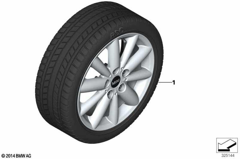 BMW純正rdci完全な完全な冬シュワルツ175/60R16 86H（36115A1BF49）| 36115A1BF49