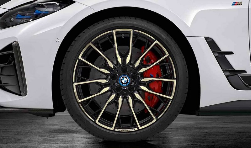 BMW本物の完全なホイールMパフォーマンスダブルペイク868 Bicolor（Jet Black Uni / Night Gold）20インチI4 G26 RDCI | 36115A3E068
