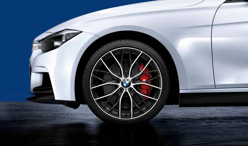 BMW本物の完全なホイールMダブルスポーク405 Bicolor（Orbitgrey / Glossy）20インチ3シリーズF30 F31 4シリーズF33 F36 RDCI（ミキシングタイヤ）| 36115A734D4